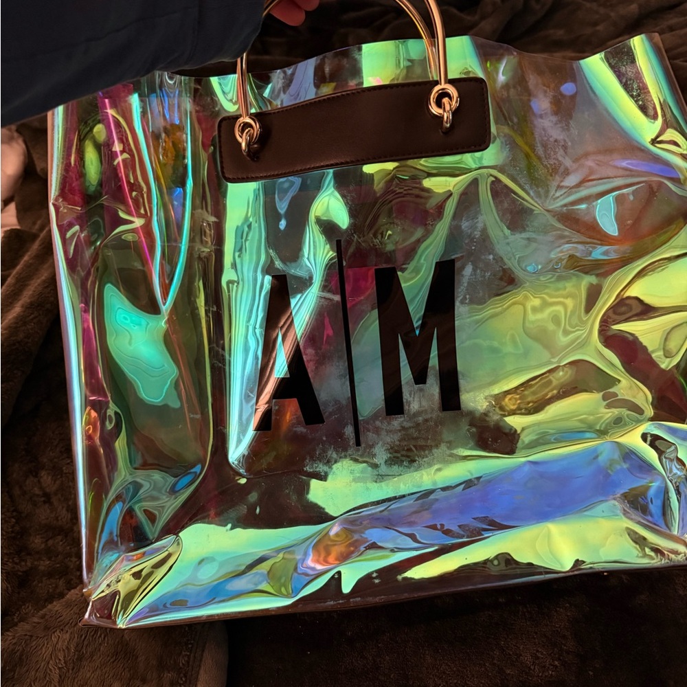 Marleylilly Iridescent Tote Bag with Gold Handles